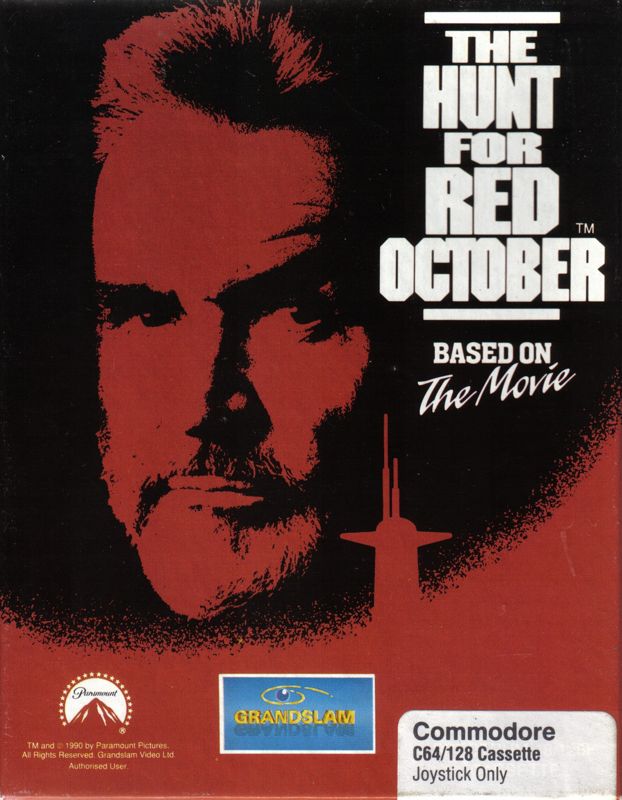 The Hunt for Red October box art for Commodore 64